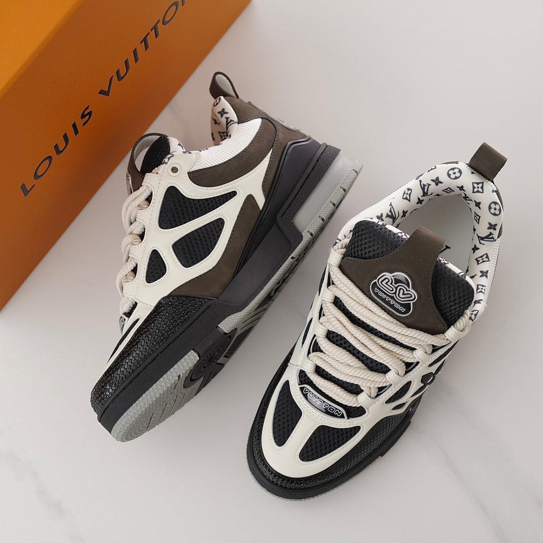 LUV Brown Skate Sneakers-100 Designer Sneakers
