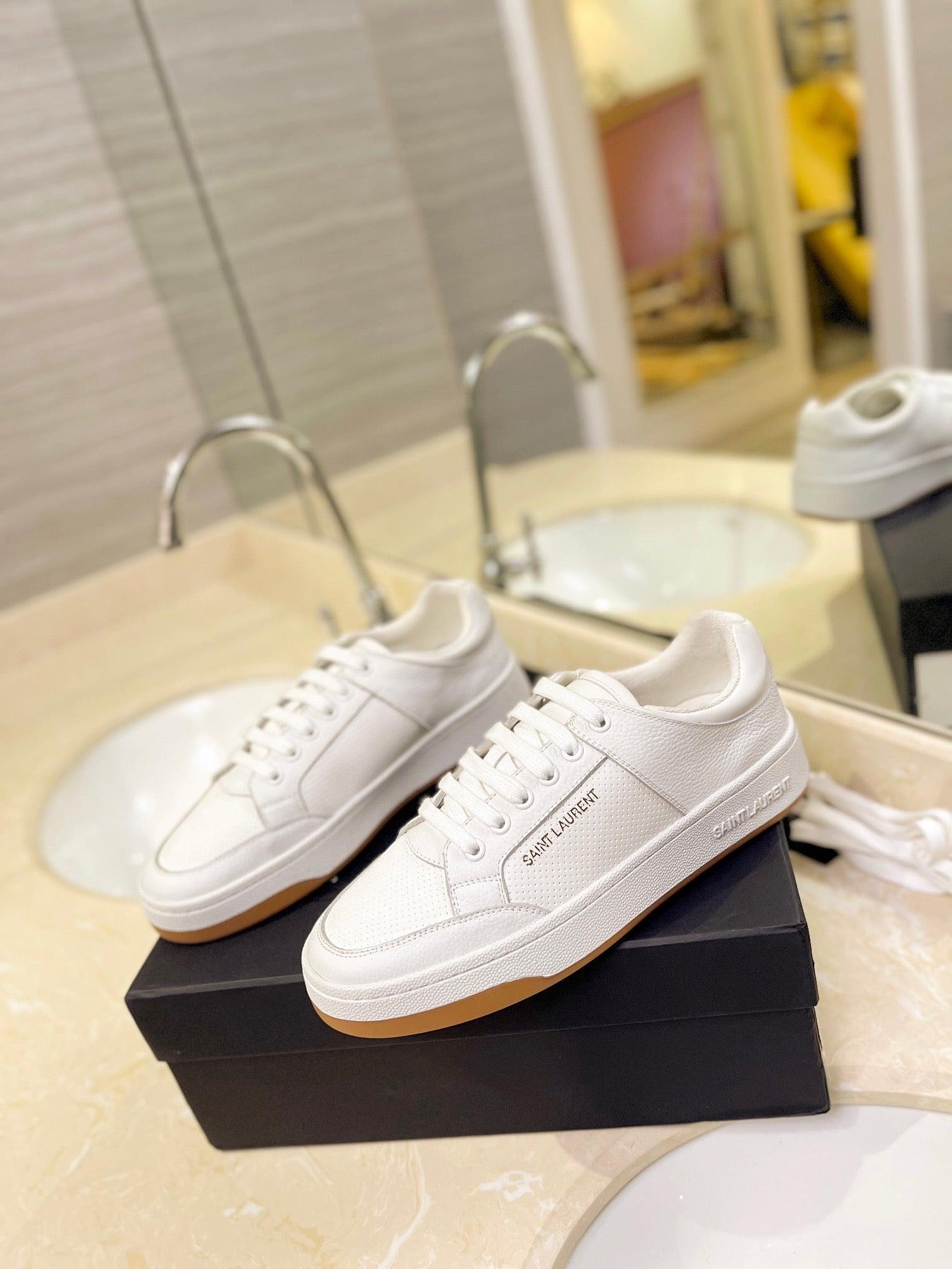 VSL White Leather Sneakers-170 Designer Sneakers