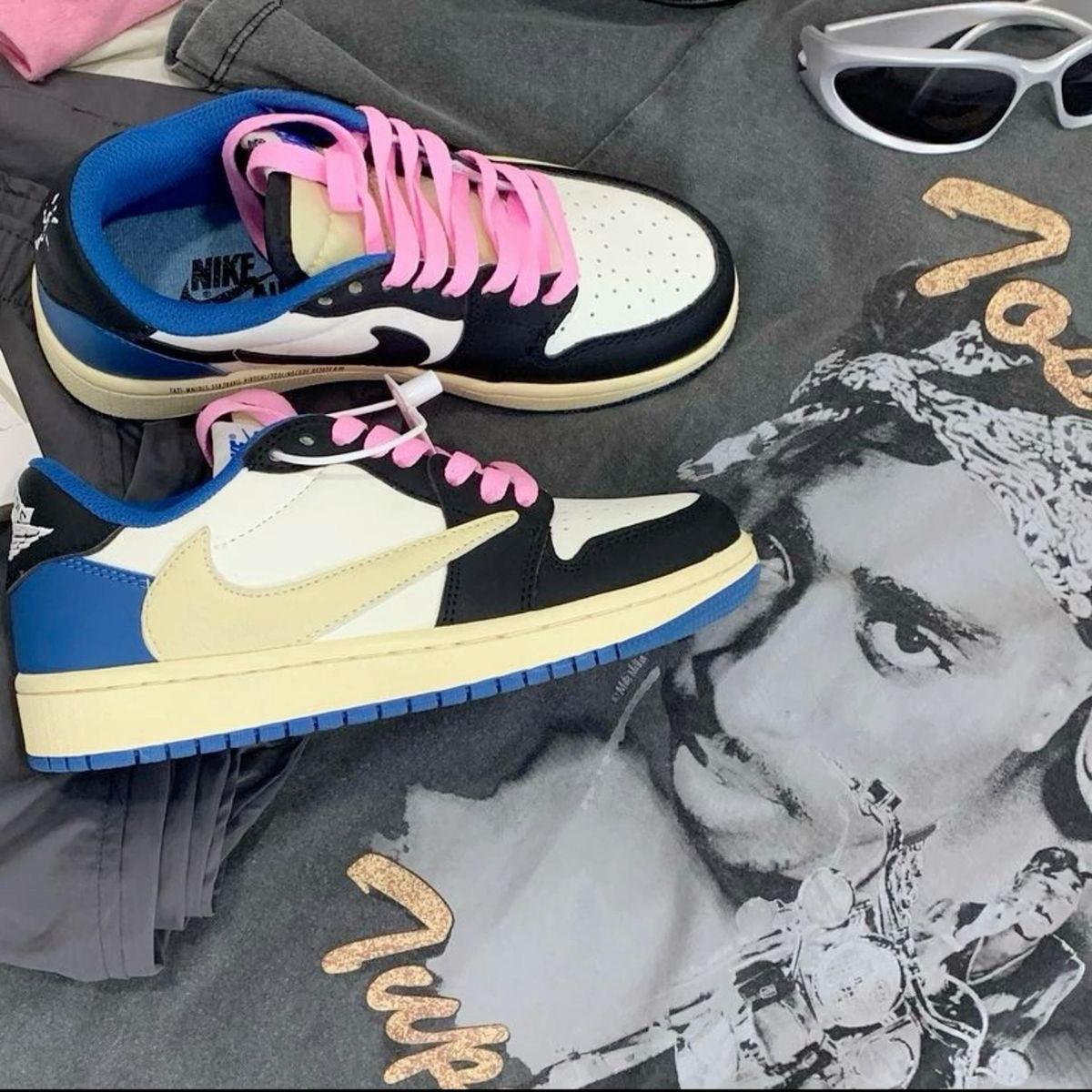 Custom Fragment x Travis Scott x Air Jordan 1 Low DM7866 140 luxurysteps