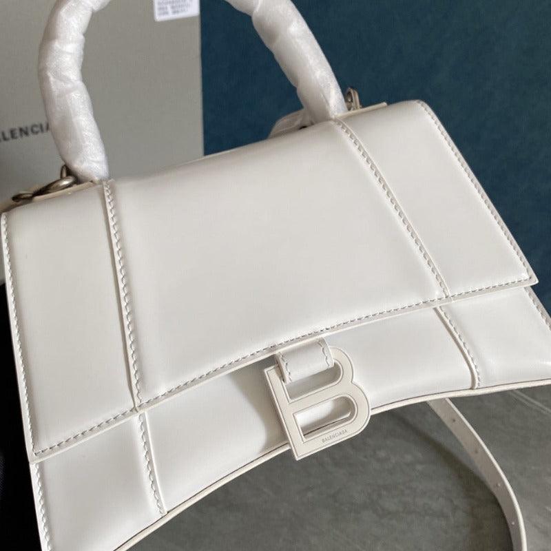 1984 - Hourglass Small Mock-croc Top-handle Bag White - GoatLV