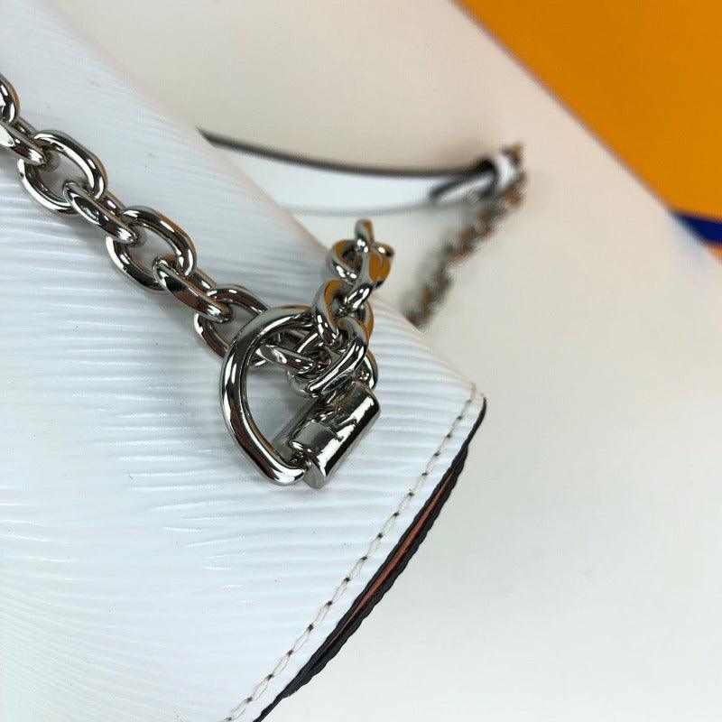 1984 - Twist Handbag With Chain White - GoatLV