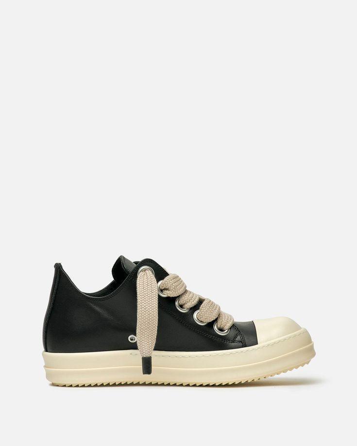 Jumbo Lace Low Sneaks in Black/Pearl-209 Designer Sneakers