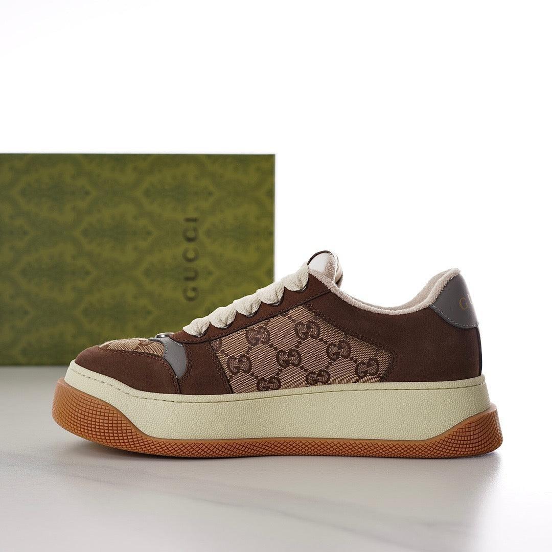 GCI Men's Screener Beige and Ebony Original Canvas Sneakers-183 Designer Sneakers