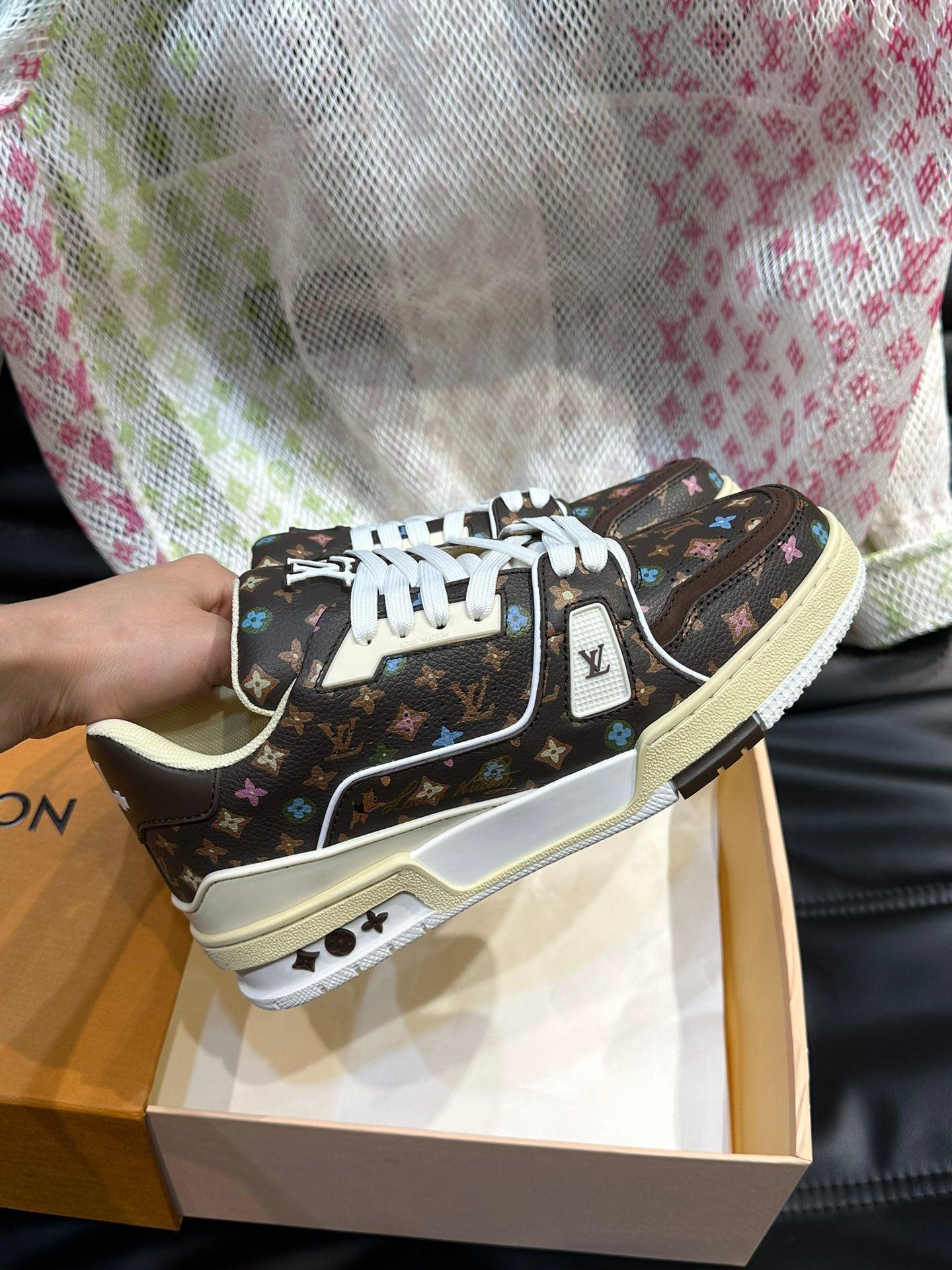 LUV Brown Trainer Sneakers-085 Designer Sneakers