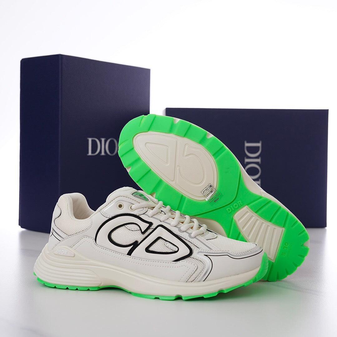 DOR B30 White Mesh and Technical Fabric Sneakers -114 Designer Sneakers
