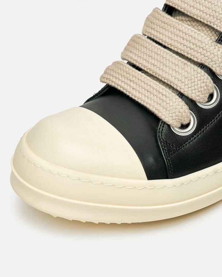 Jumbo Lace Low Sneaks in Black/Pearl-209 Designer Sneakers