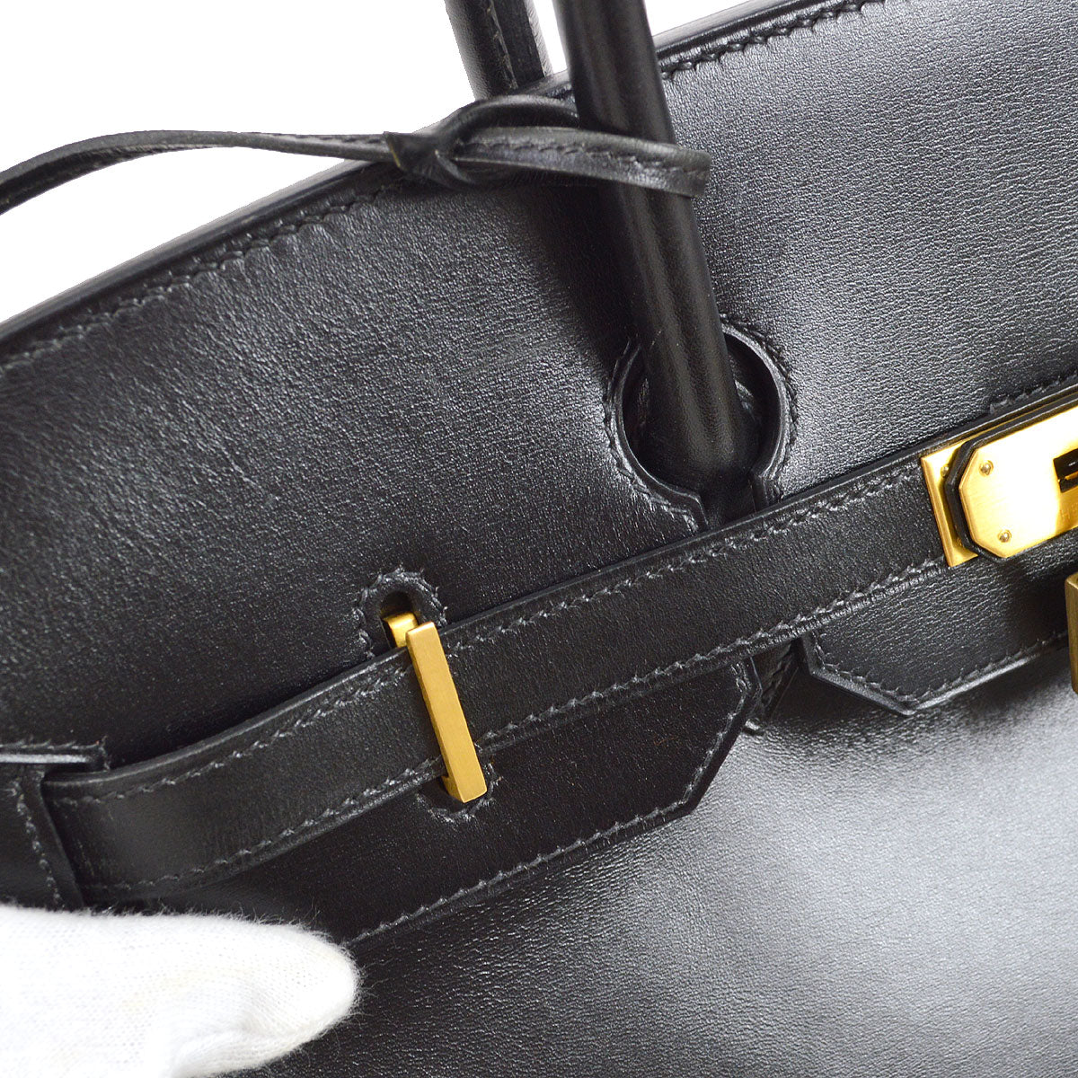 BIRKIN 35 Black Box calf Kilta bags