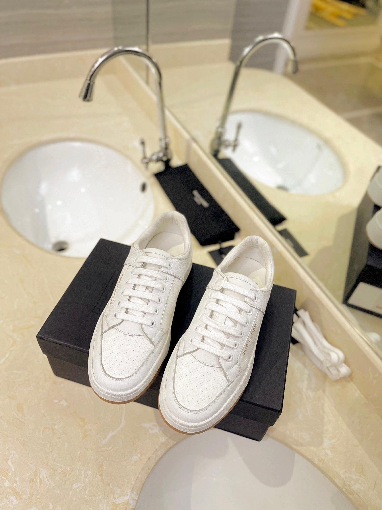 VSL White Leather Sneakers-170 Designer Sneakers