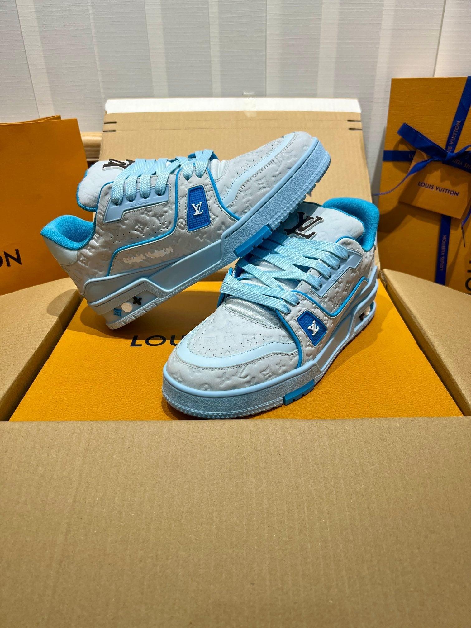 LUV Blue Trainer Sneakers-078 Designer Sneakers