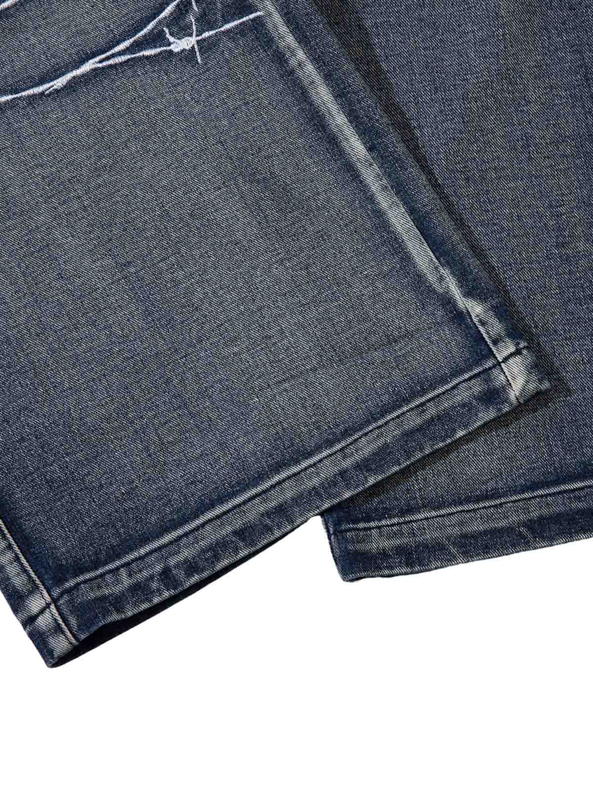 Goatlv High Street Embroidery Hip-Hop Jeans - 2122 - Goatlv