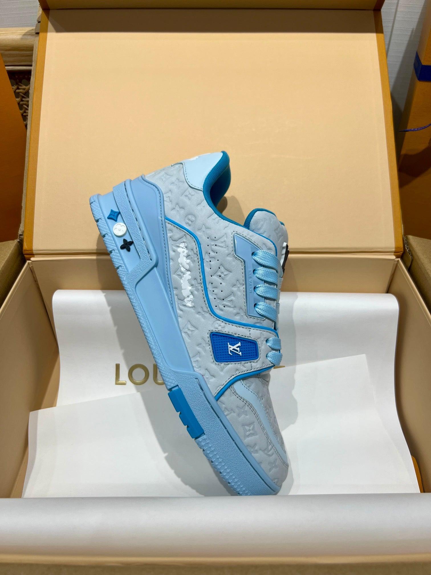 LUV Blue Trainer Sneakers-078 Designer Sneakers