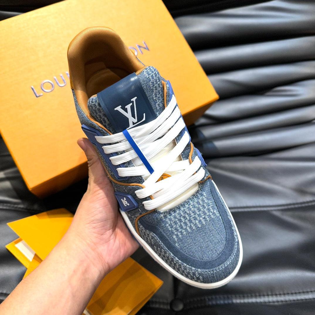 LUV Trainer Blue and Grey Denim Sneakers -071 Designer Sneakers