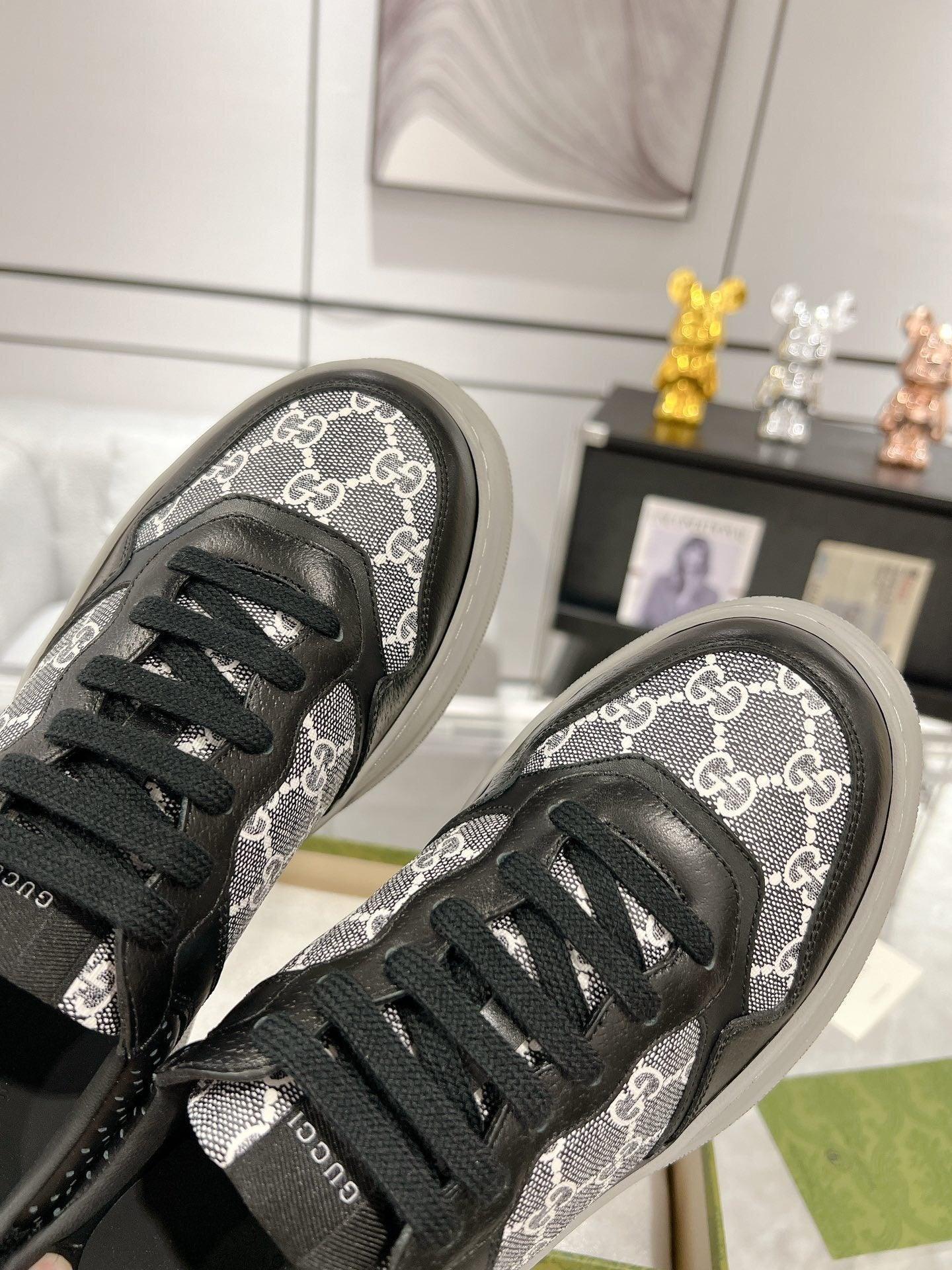 GCI Men's Black and Grey Supreme Canvas Sneakers-184 Designer Sneakers