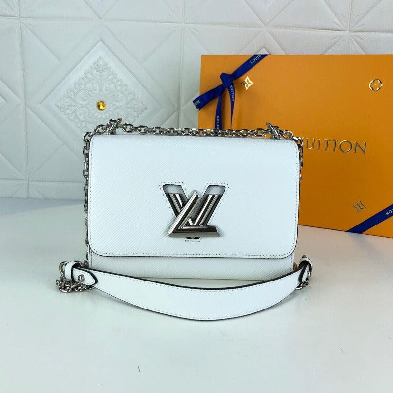 1984 - Twist Handbag With Chain White - GoatLV