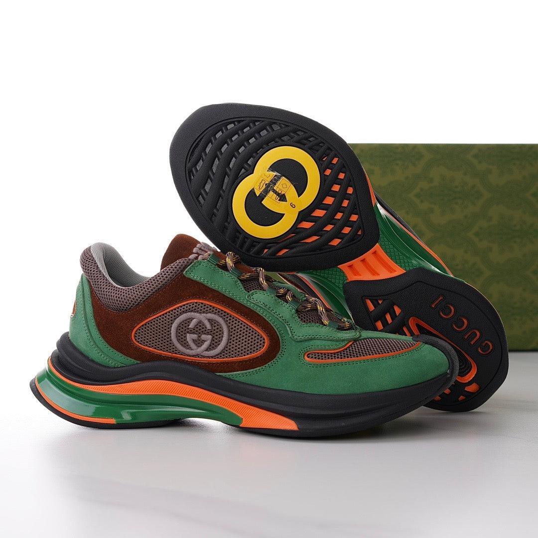 GCI Men's Run Green Suede Sneakers-182 Designer Sneakers