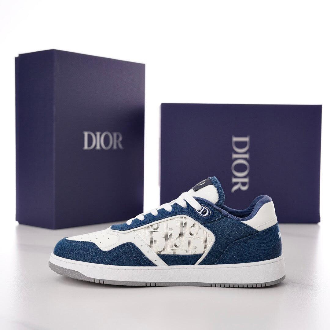 DOR B27 Low-Top Blue and White Sneakers-119 Designer Sneakers