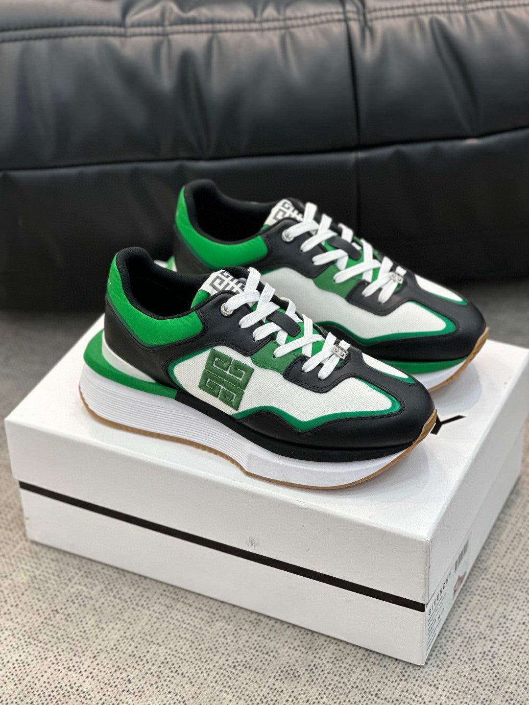 GVC Black and Green Sneakers-010 Designer Sneakers