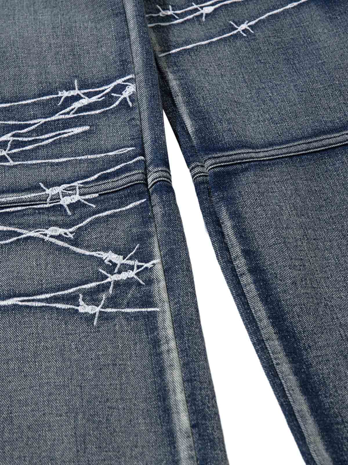 Goatlv High Street Embroidery Hip-Hop Jeans - 2122 - Goatlv