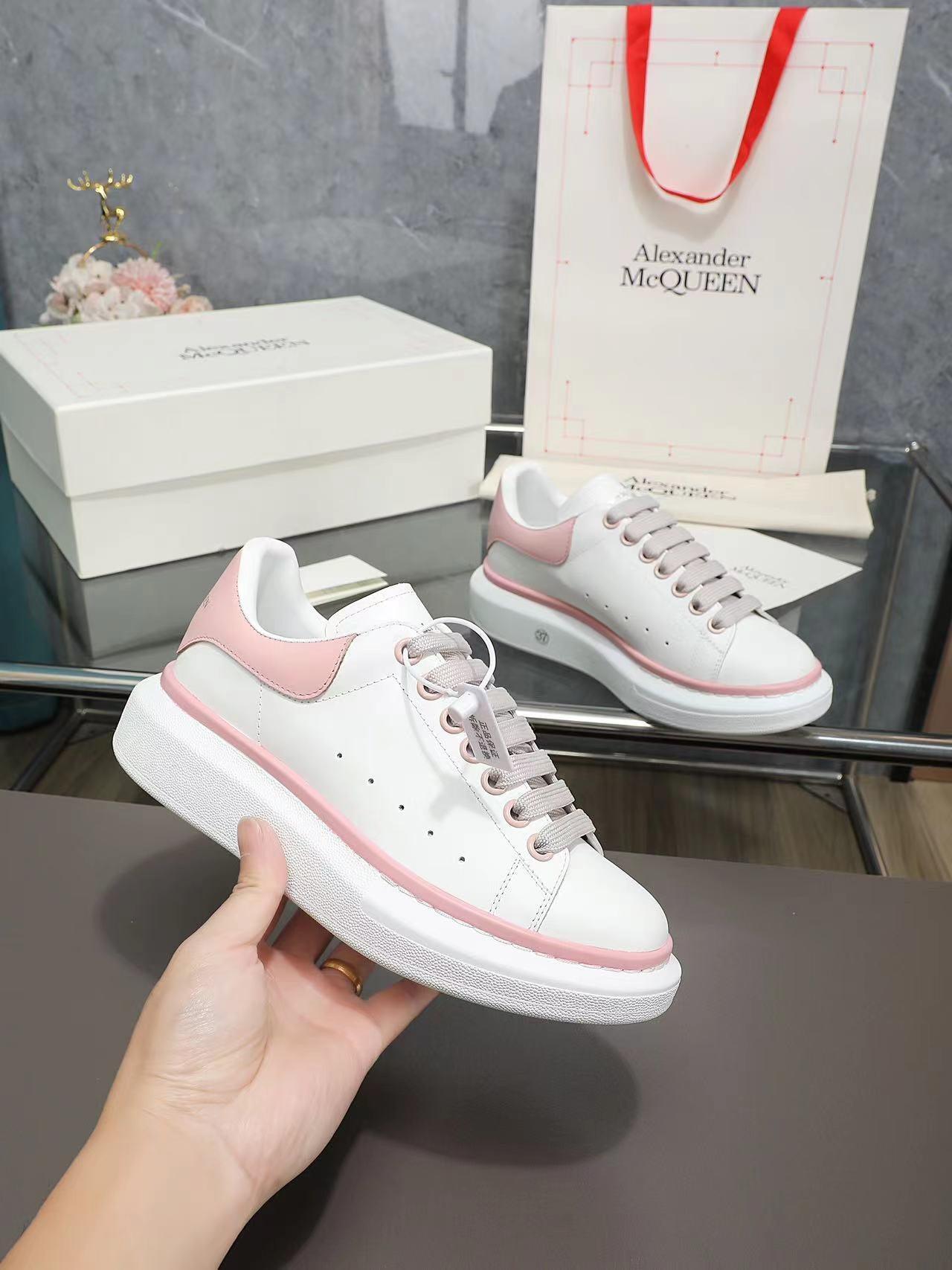 ALMC Pink and White Oversized Sneakers-035 Designer Sneakers