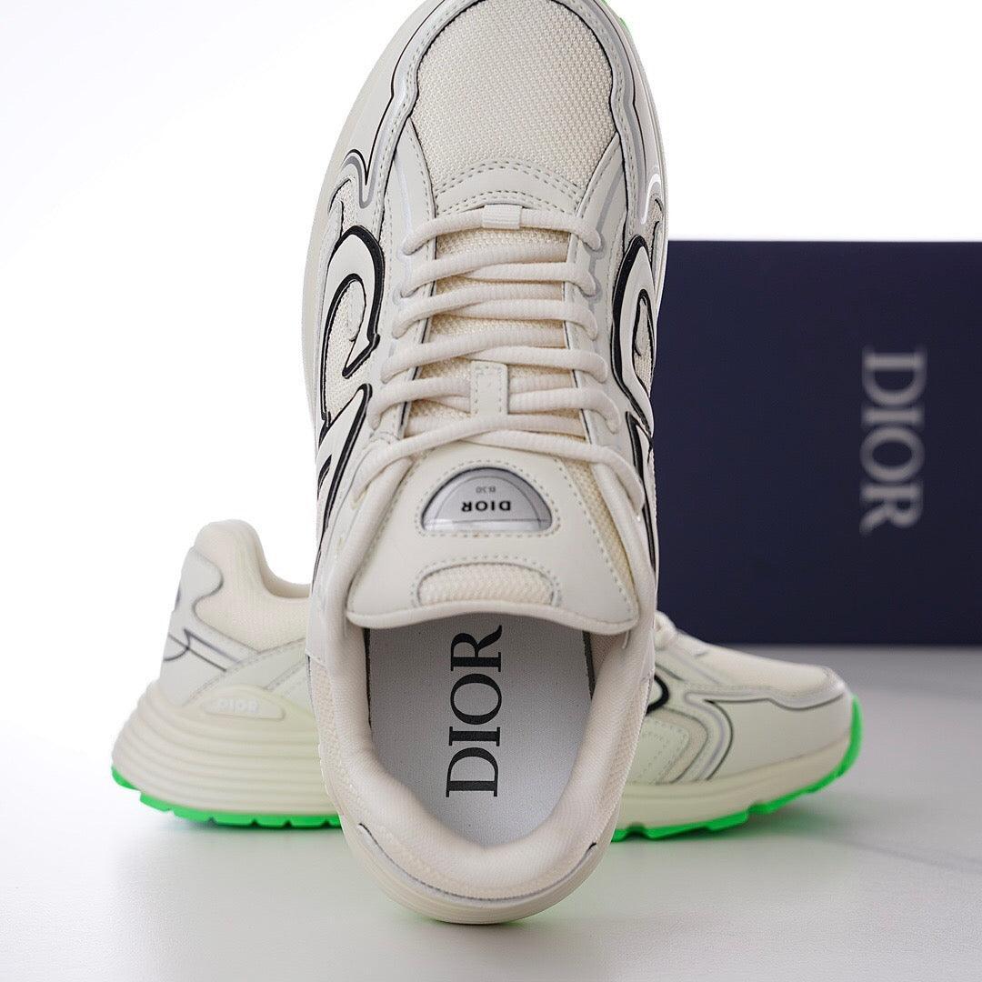 DOR B30 White Mesh and Technical Fabric Sneakers -114 Designer Sneakers