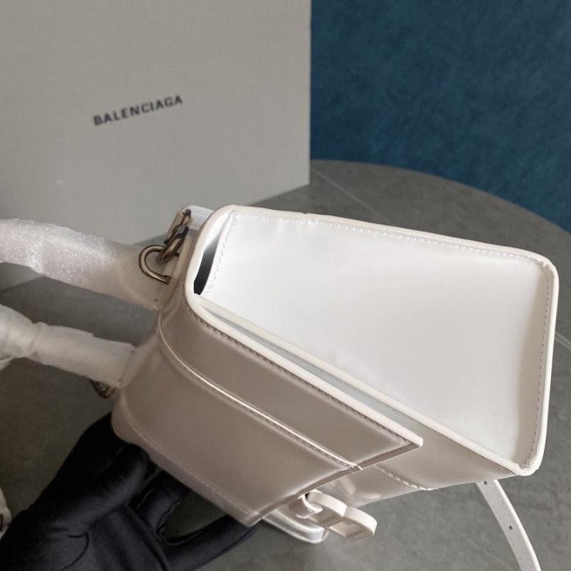 1984 - Hourglass Small Mock-croc Top-handle Bag White - GoatLV
