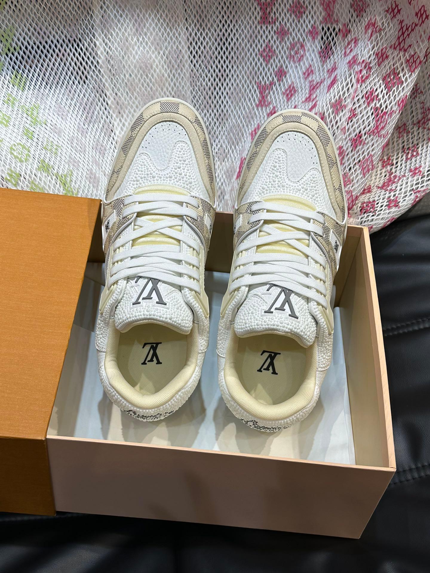 LUV Creme Trainer Sneakers-082 Designer Sneakers