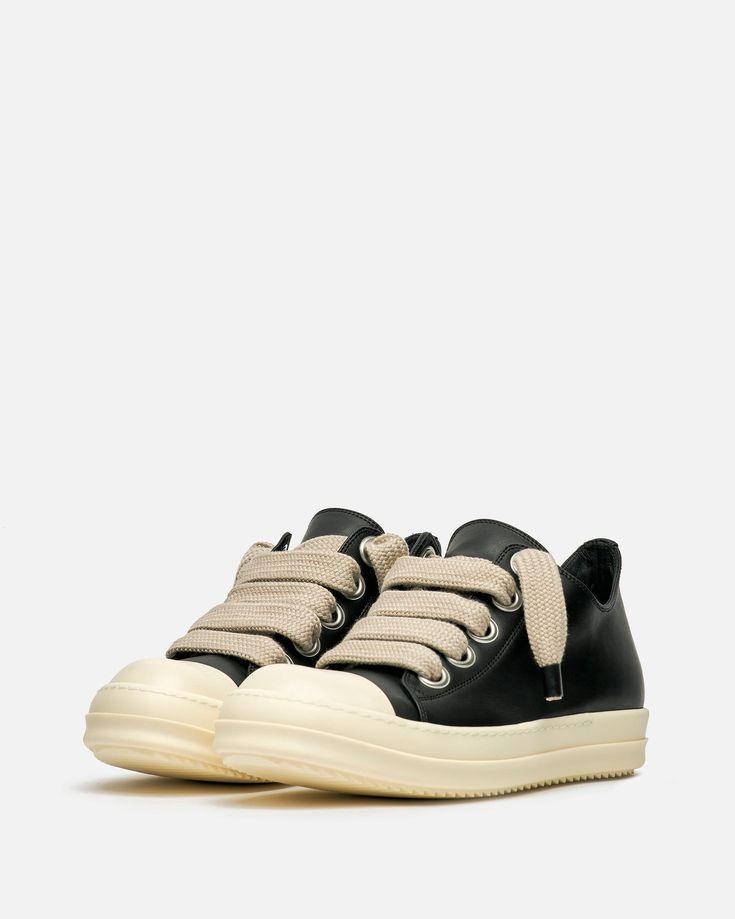 Jumbo Lace Low Sneaks in Black/Pearl-209 Designer Sneakers