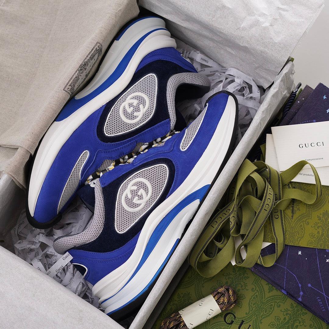 GCI Men New Run Blue Suede Sneakers-181 Designer Sneakers