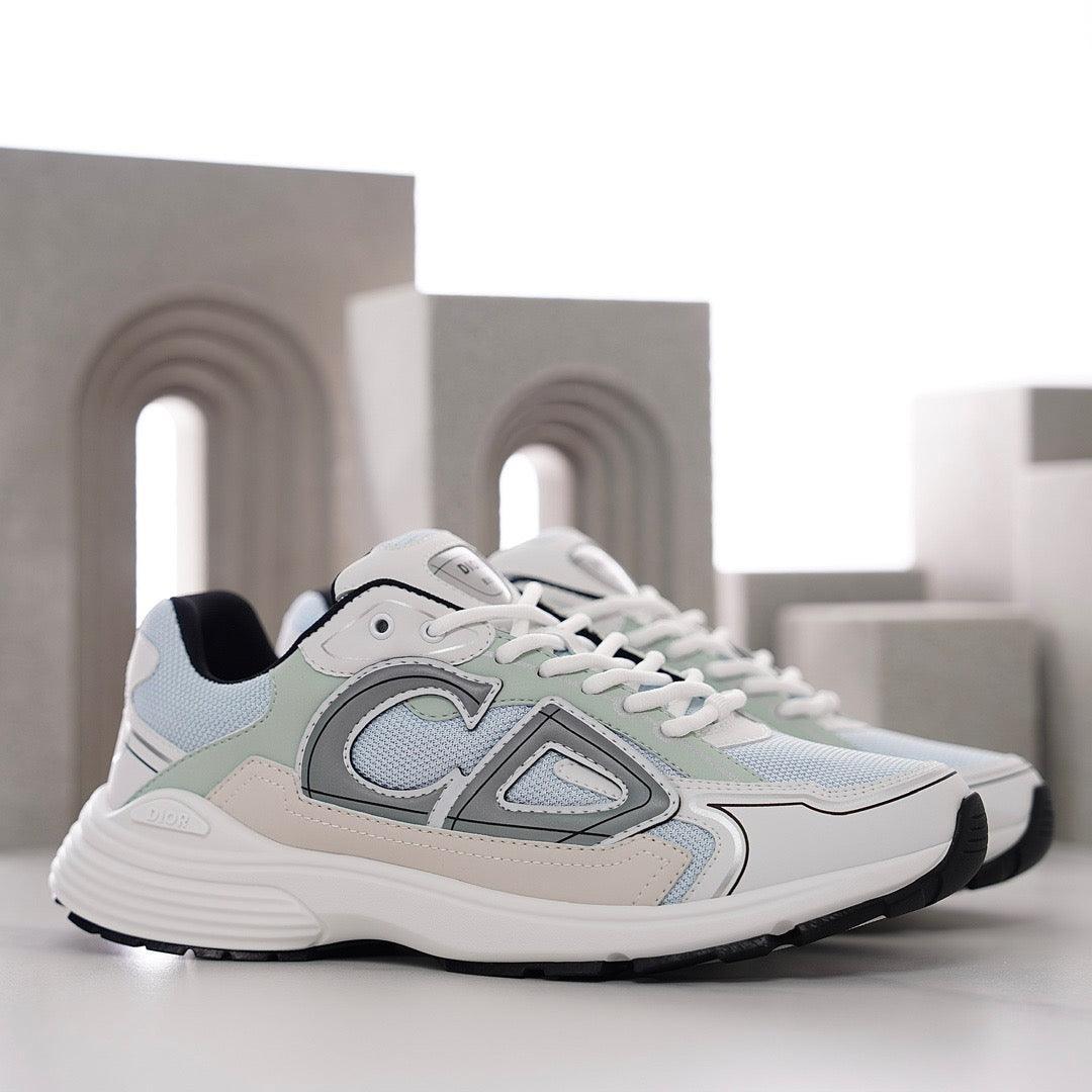 DOR B30 Blue Mesh and Technical Fabric Sneakers -113 Designer Sneakers