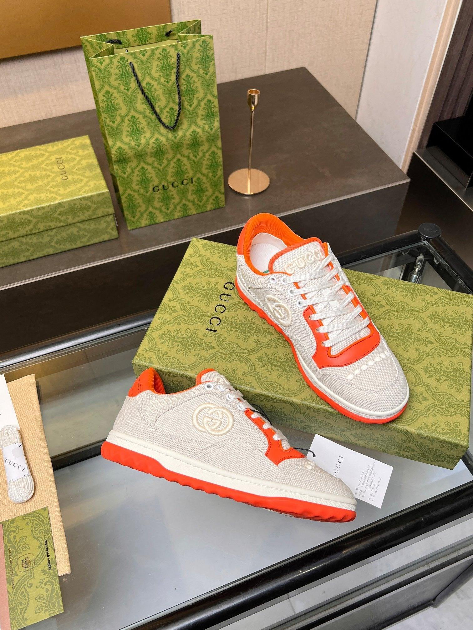 GCI Orange and White MAC80 Sneakers-042 Designer Sneakers