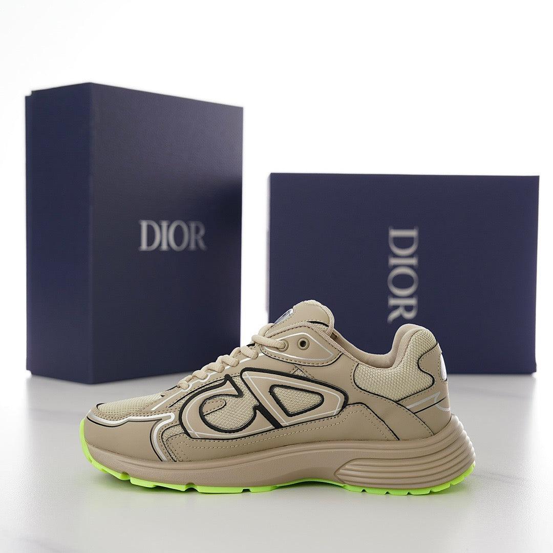 DOR B30 Beige Mesh and Technical Fabric Sneakers -116 Designer Sneakers