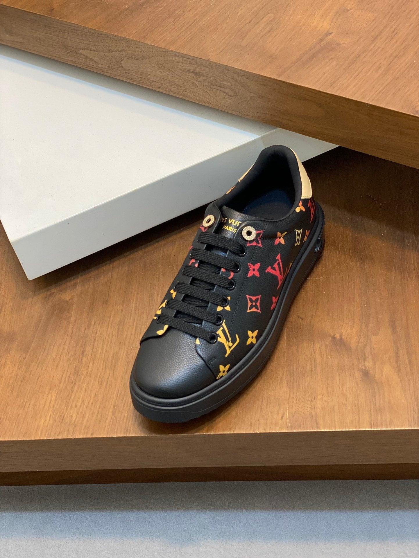 LUV Black Shoes for Men-141 Designer Sneakers