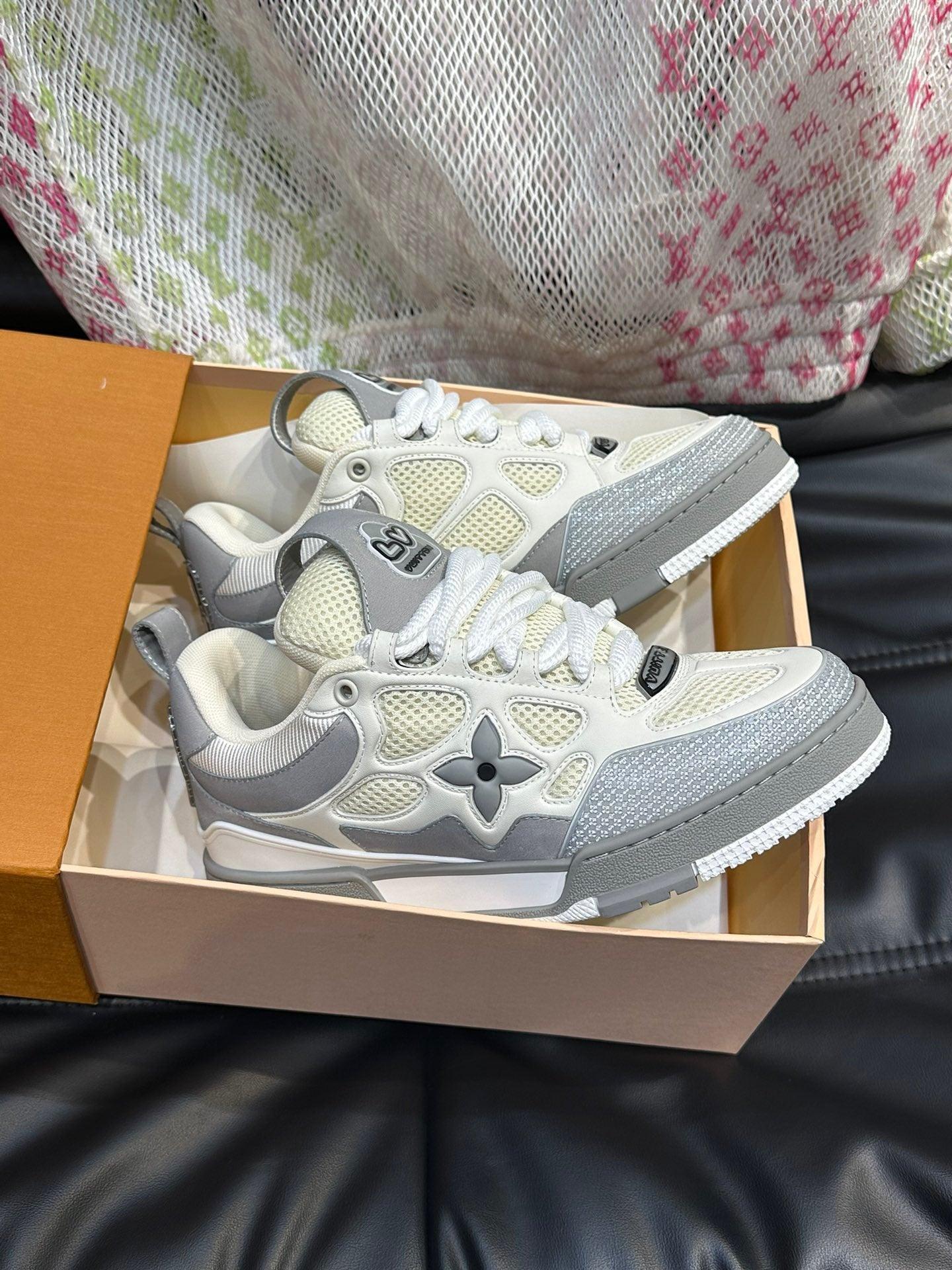 LUV Skate Grey Sneakers-091 Designer Sneakers