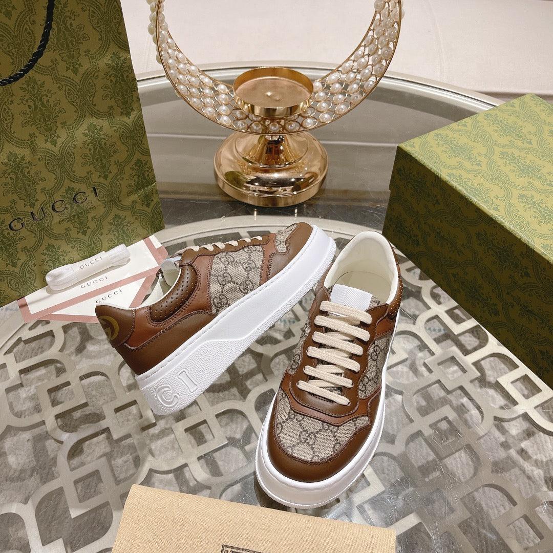 GCI Women's Brown Sneakers-048 Designer Sneakers