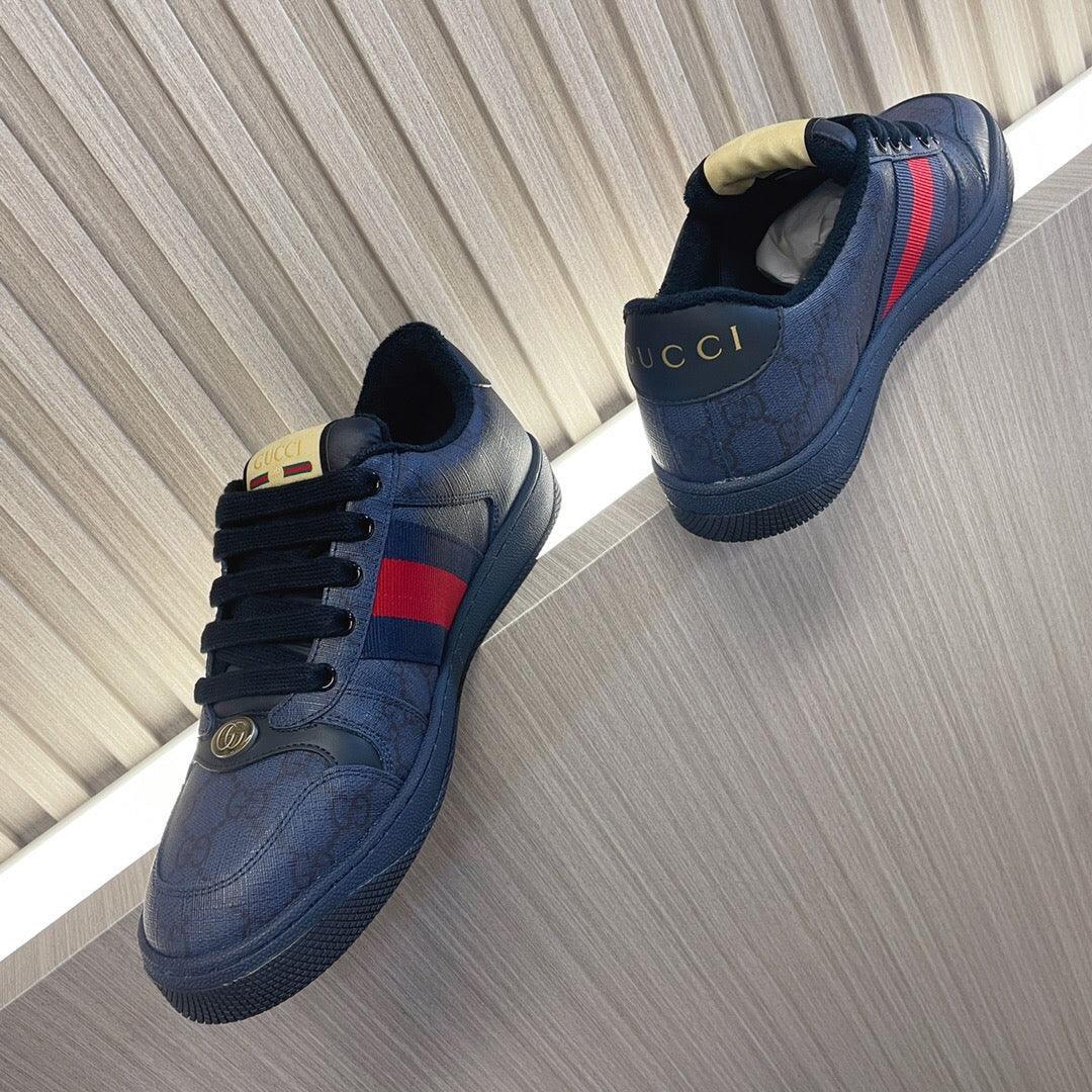 GCI Men's Blue/Dark Blue Screener Sneakers-188 Designer Sneakers
