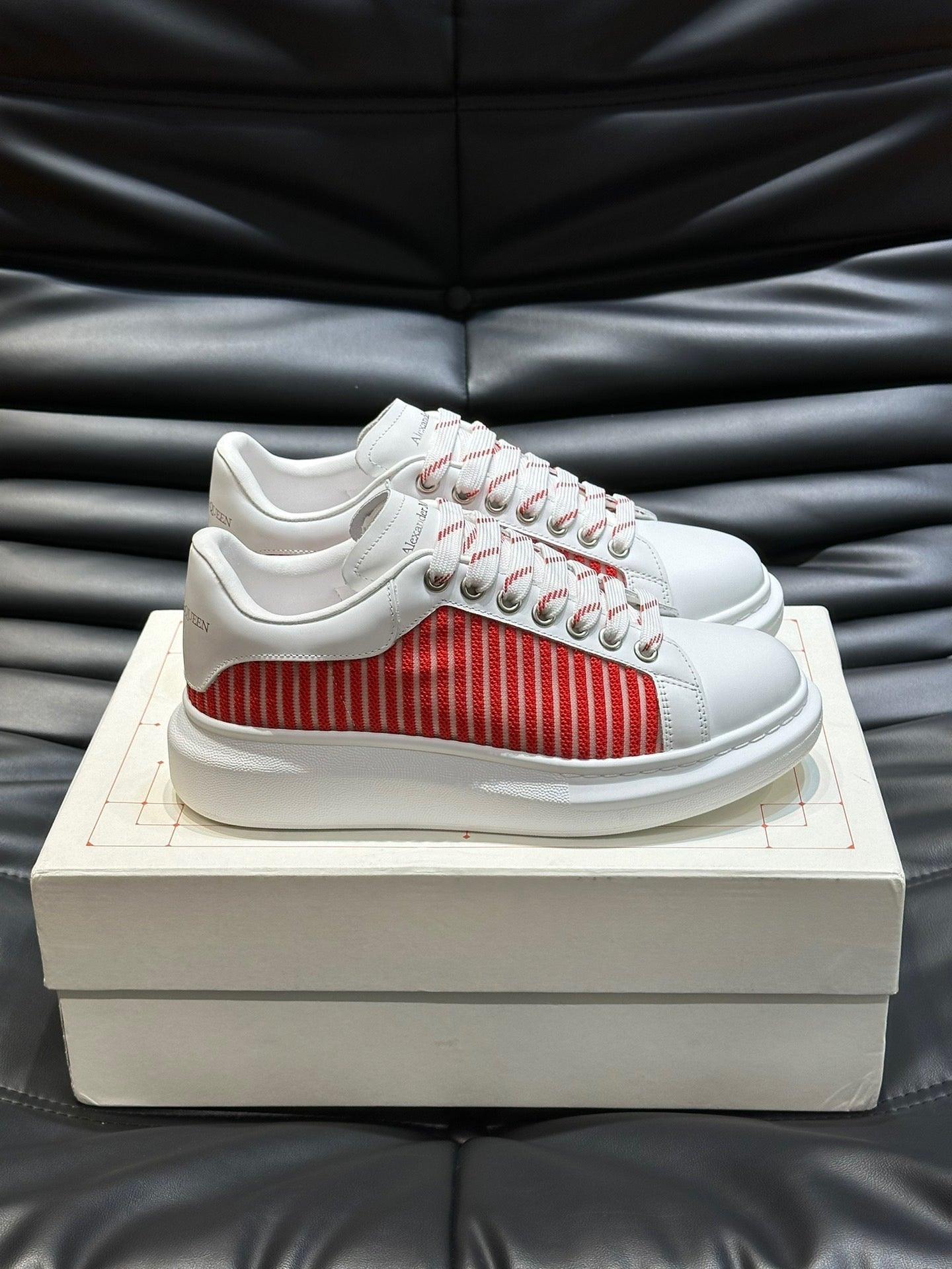 ALMC White and Red Sneakers-003 Designer Sneakers