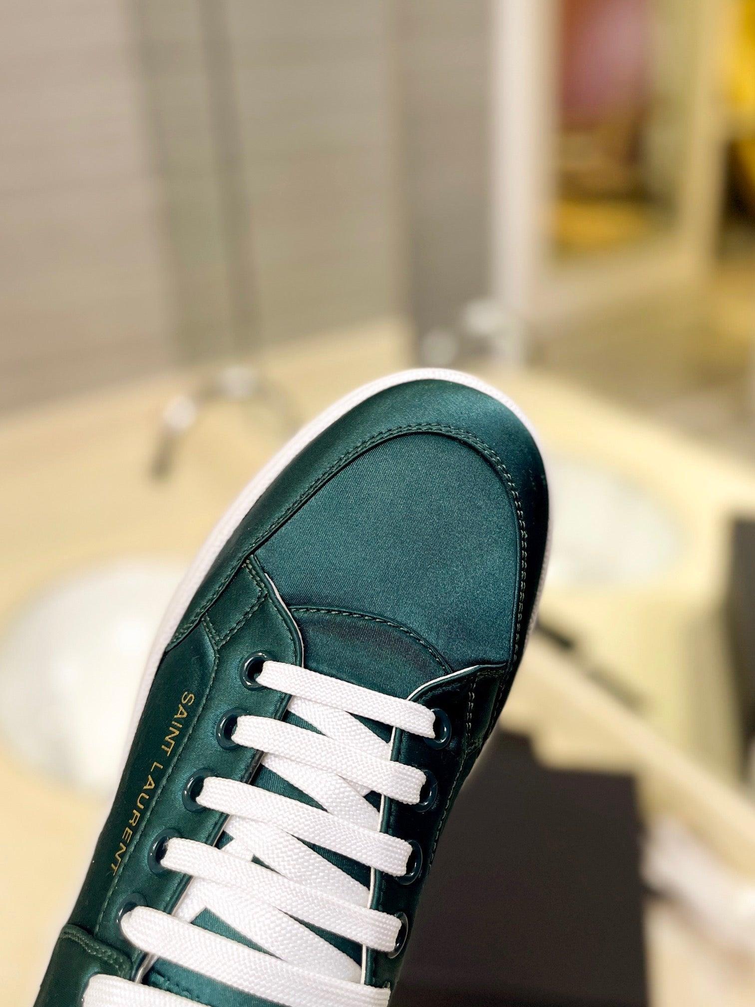 VSL Green Leather Sneakers-173 Designer Sneakers