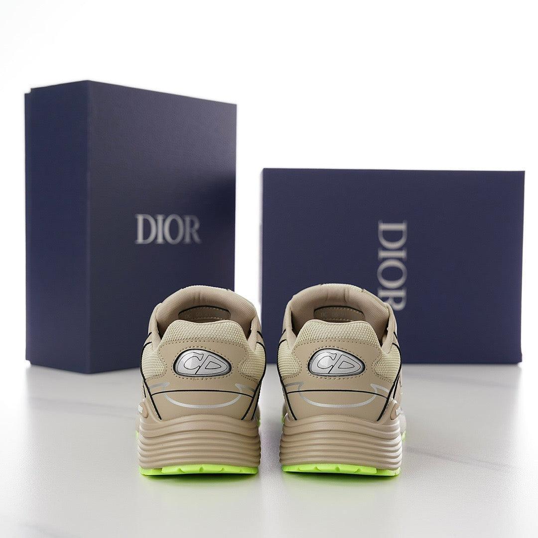 DOR B30 Beige Mesh and Technical Fabric Sneakers -116 Designer Sneakers