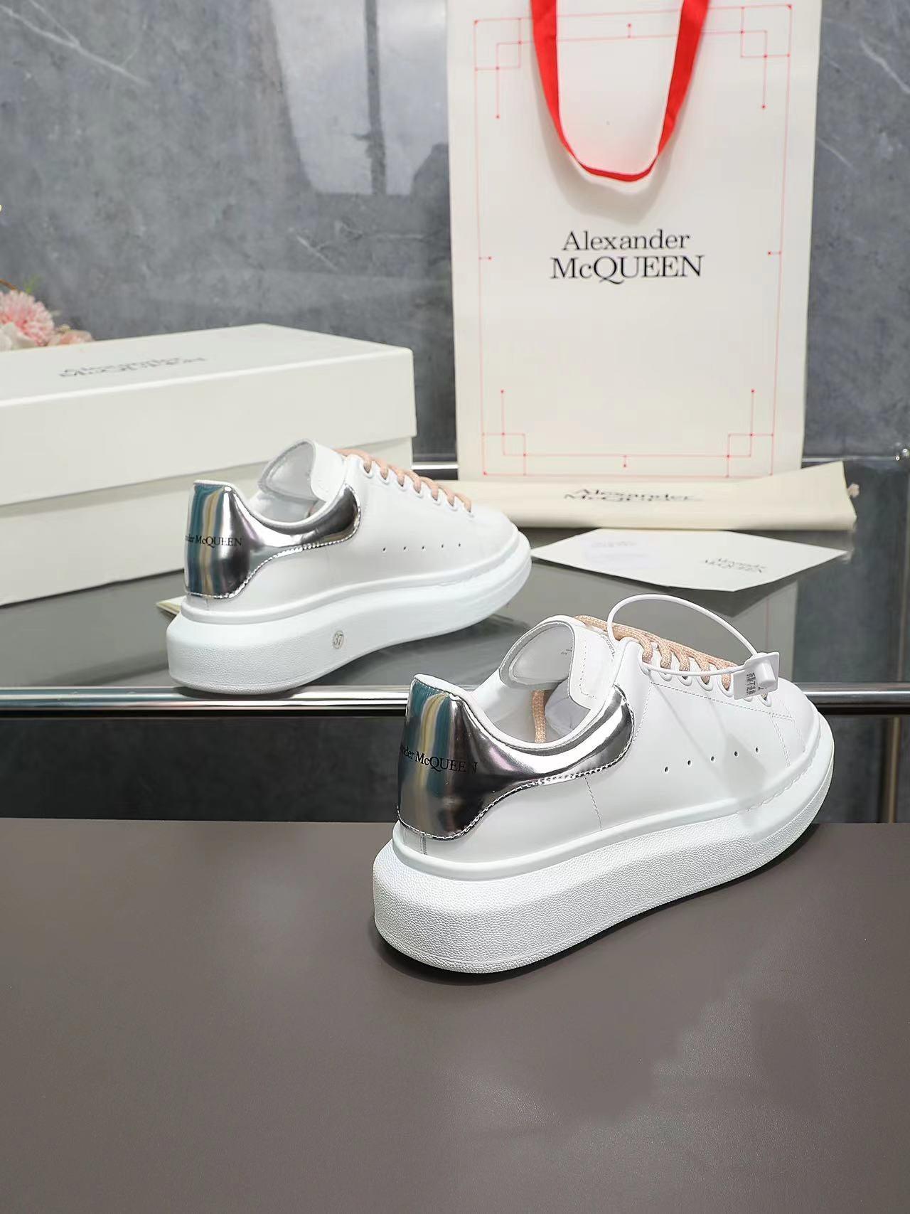 ALMC Oversized Silver and White Sneakers-034 Designer Sneakers