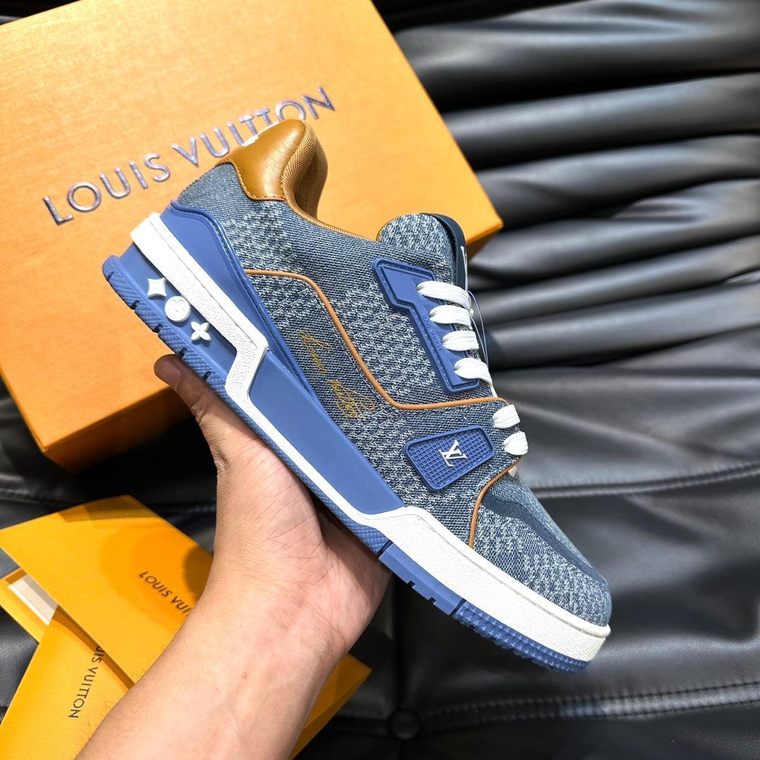 LUV Trainer Blue and Grey Denim Sneakers -071 Designer Sneakers