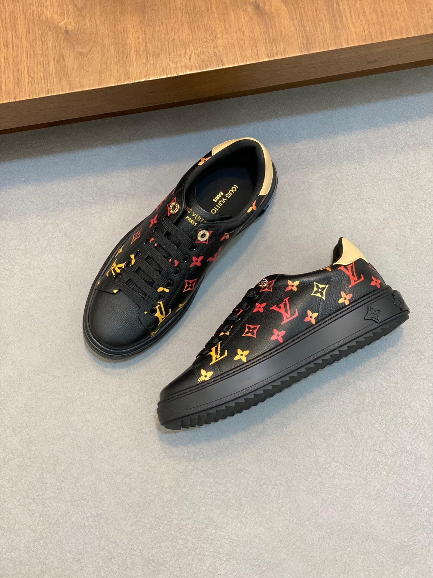 LUV Black Shoes for Men-141 Designer Sneakers