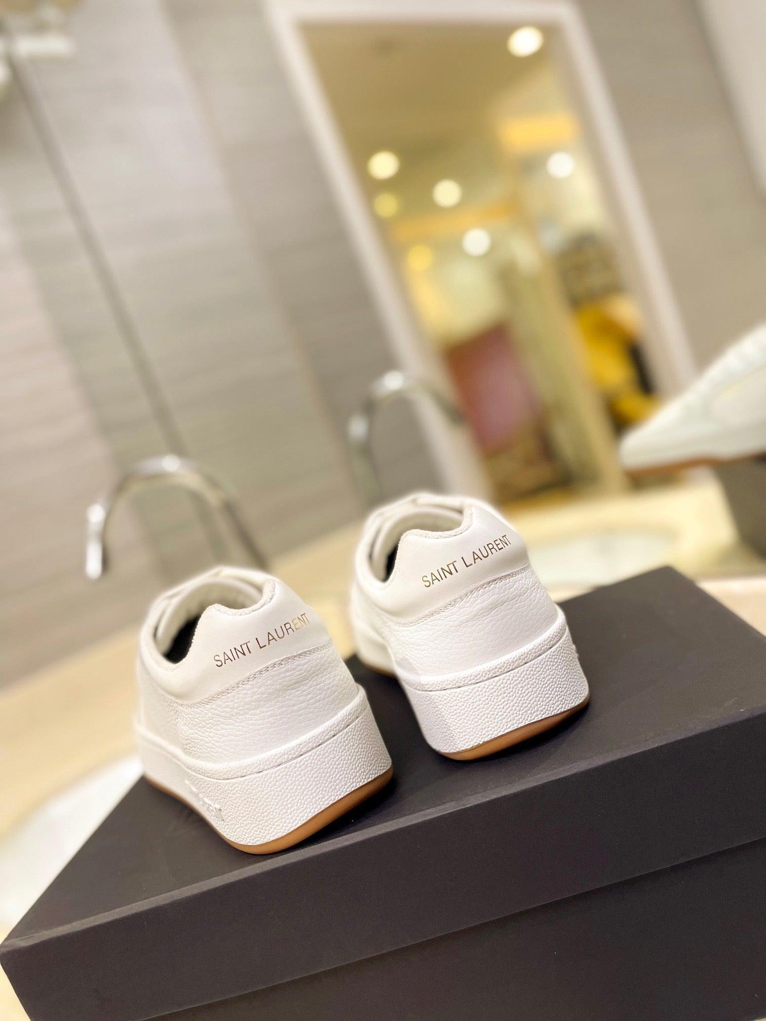 VSL White Leather Sneakers-170 Designer Sneakers
