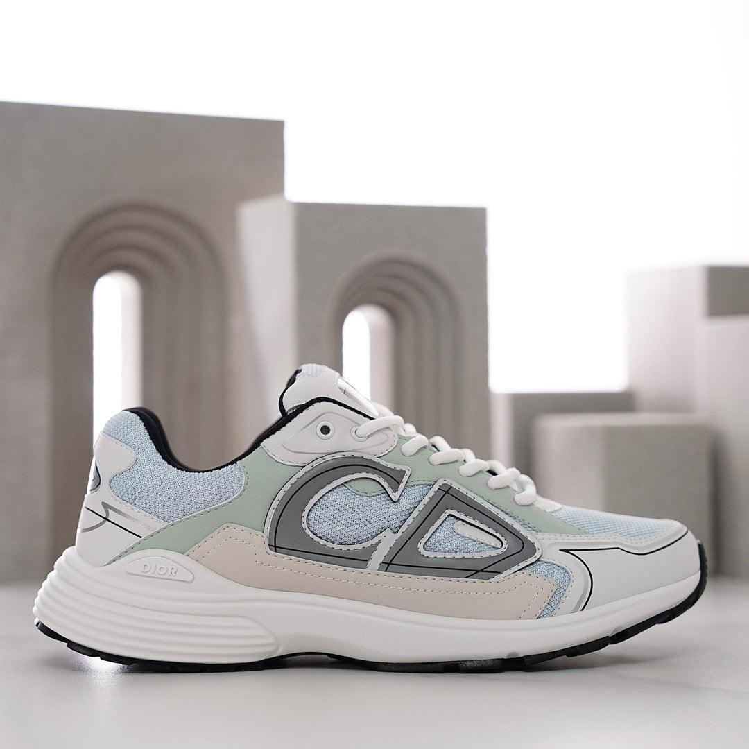 DOR B30 Blue Mesh and Technical Fabric Sneakers -113 Designer Sneakers