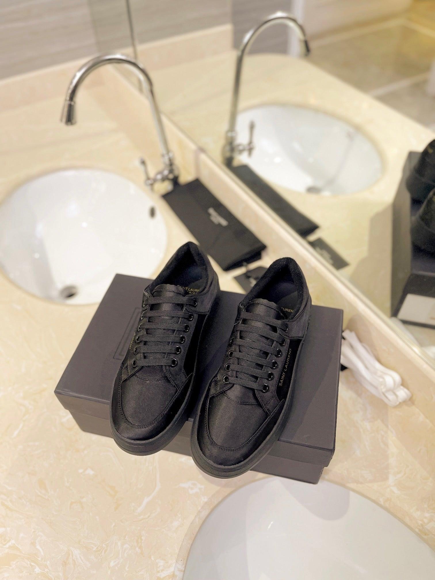 VSL Full Black Leather Sneakers-172 Designer Sneakers