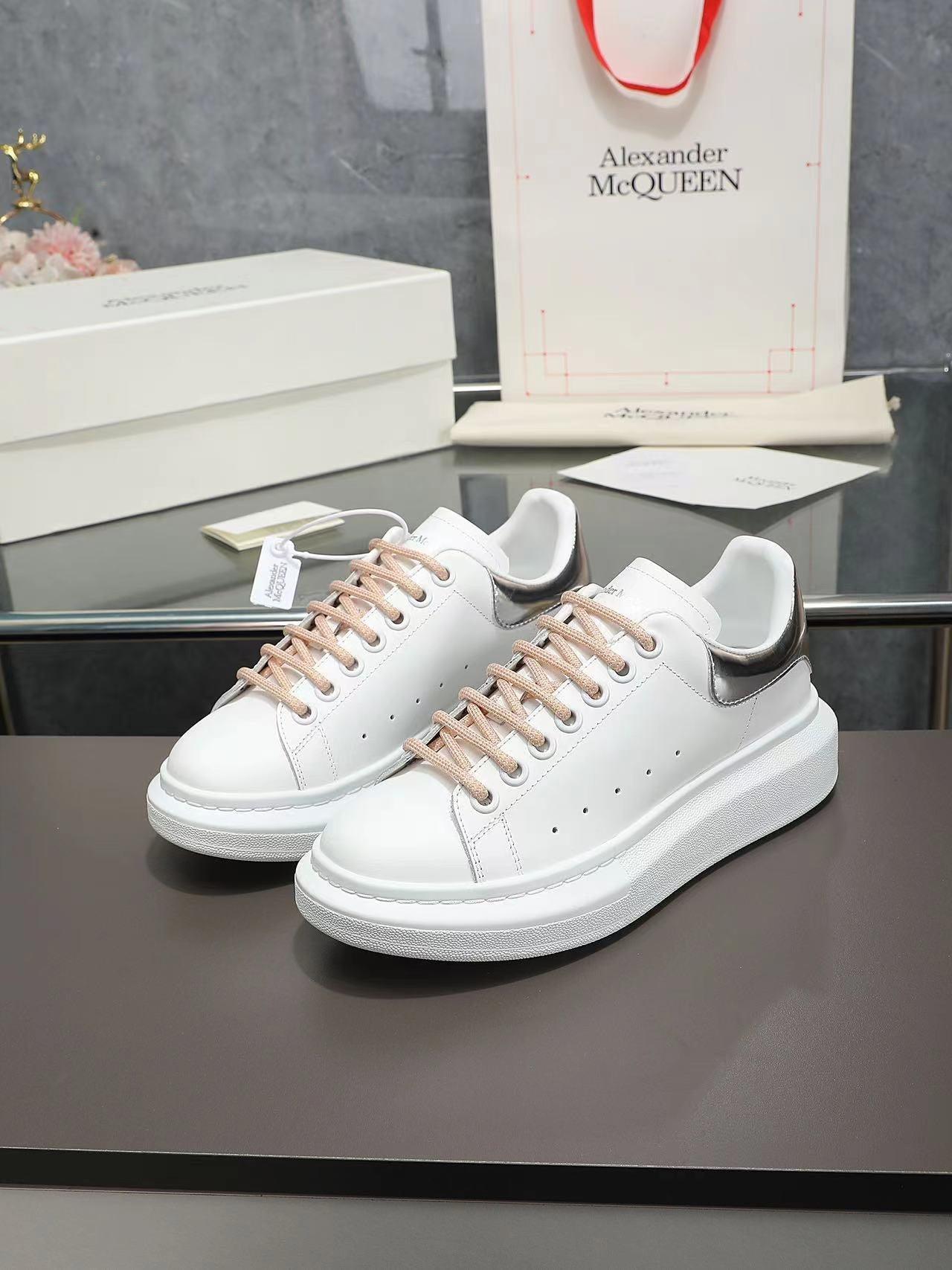 ALMC Oversized Silver and White Sneakers-034 Designer Sneakers
