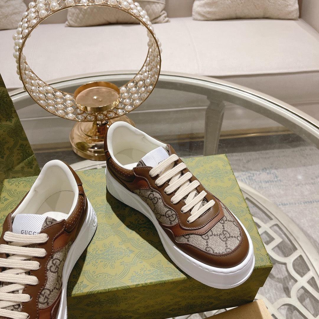 GCI Women's Brown Sneakers-048 Designer Sneakers