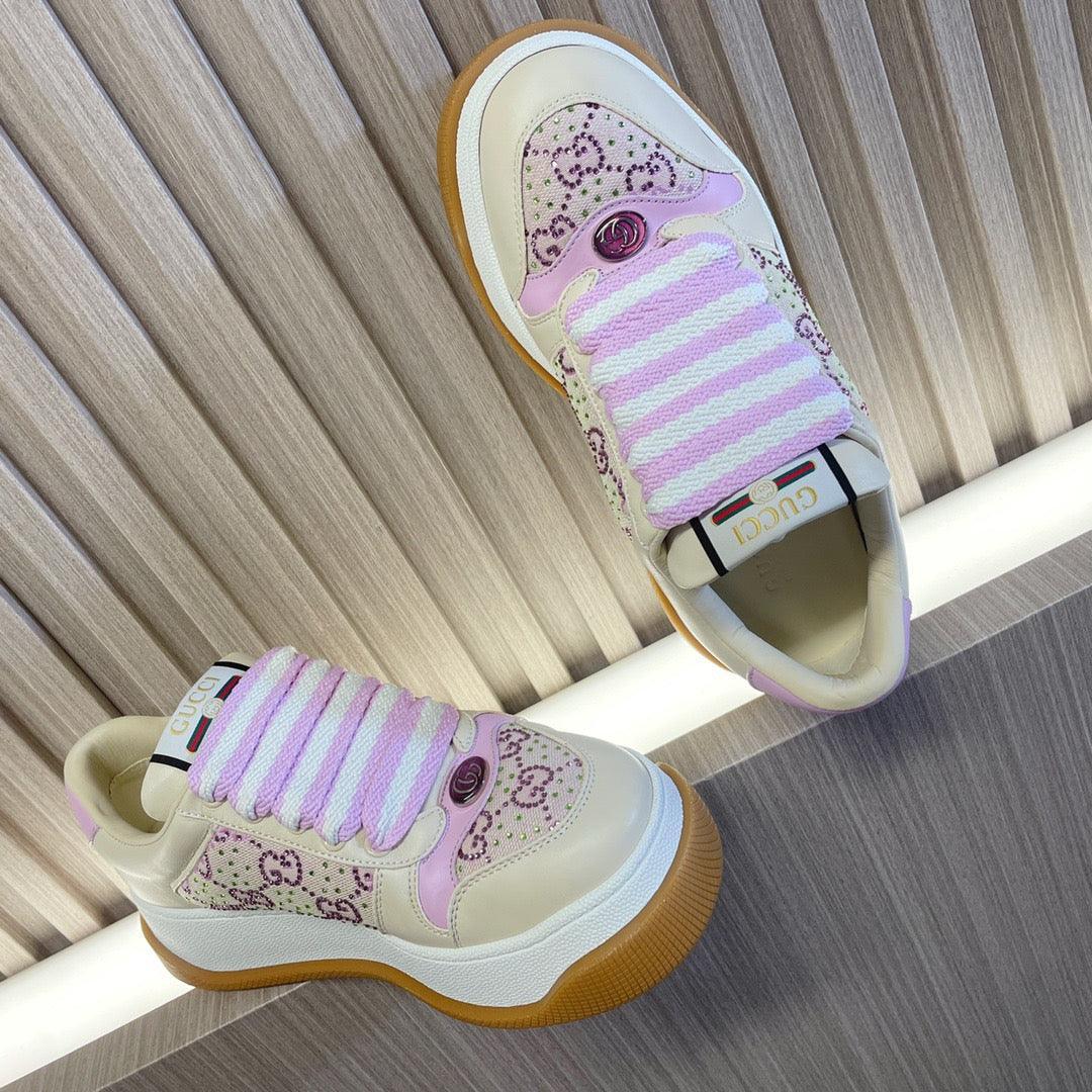GCI Pink Screener Low Top Sneakers-043 Designer Sneakers