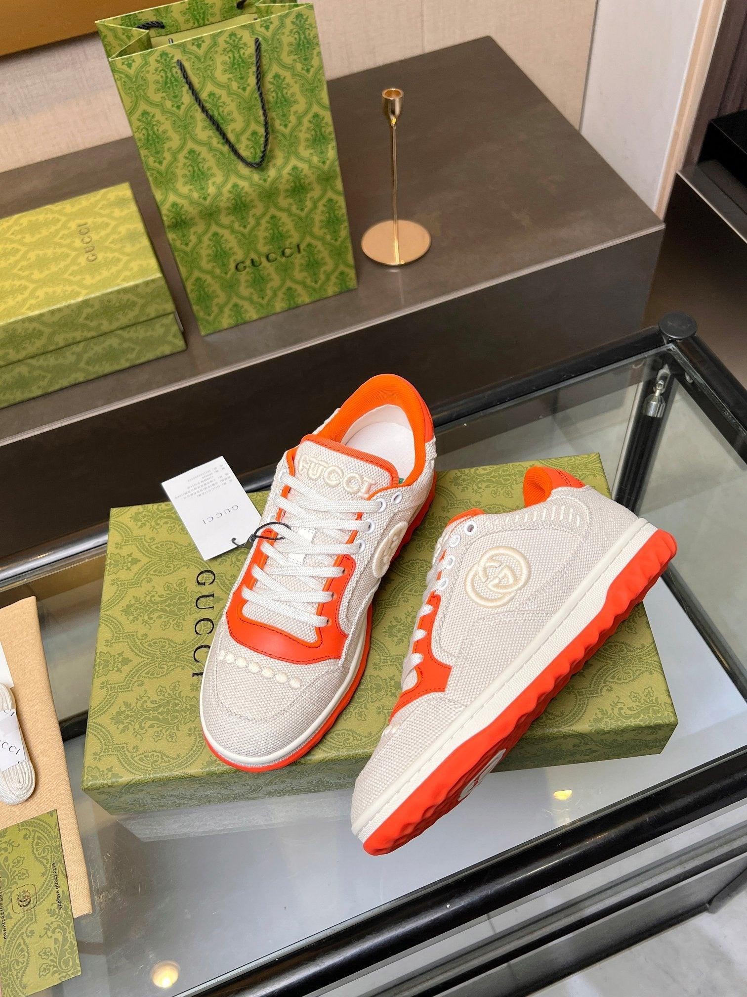 GCI Orange and White MAC80 Sneakers-042 Designer Sneakers