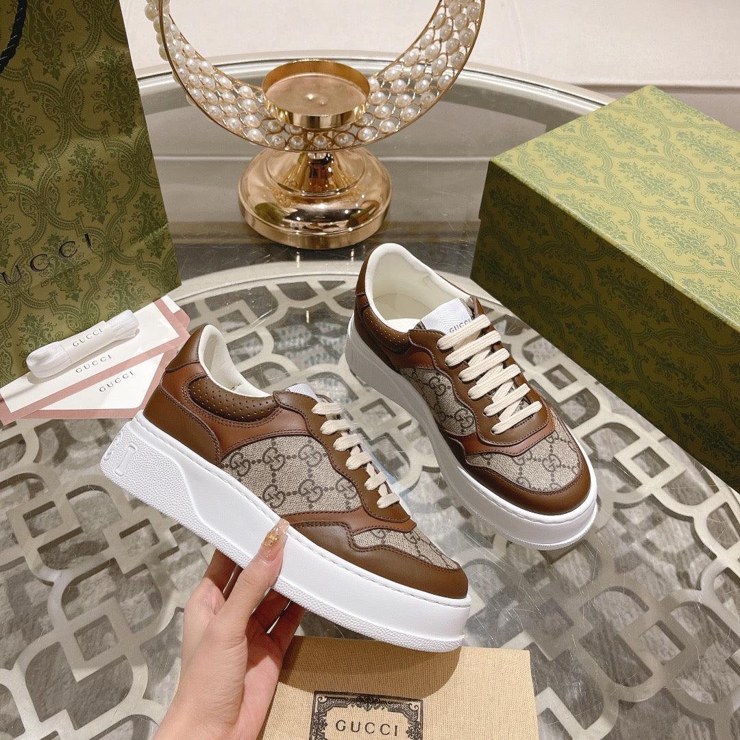 GCI Women's Brown Sneakers-048 Designer Sneakers