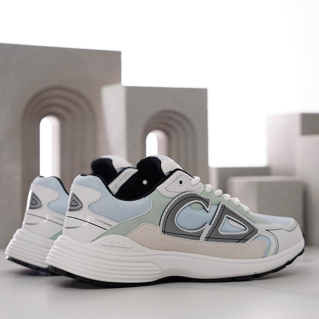 DOR B30 Blue Mesh and Technical Fabric Sneakers -113 Designer Sneakers